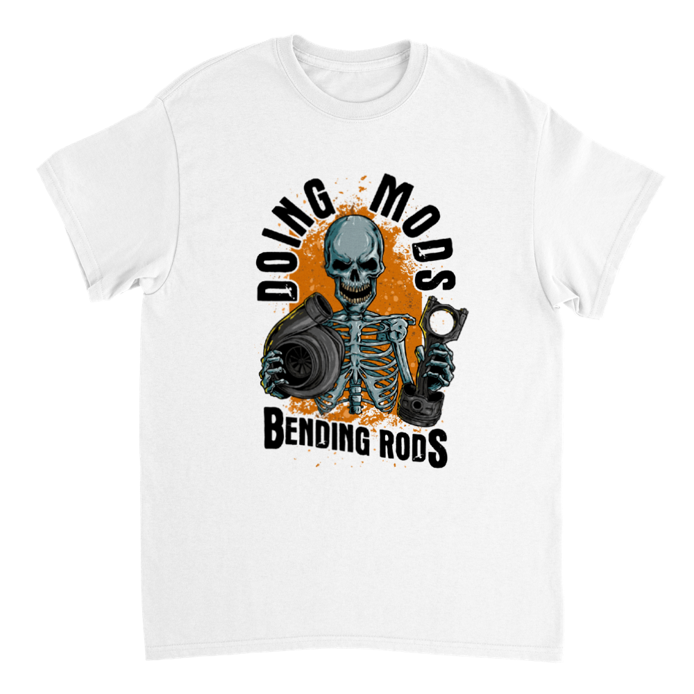 Doing Mods Bending Rods Mens White Shirt